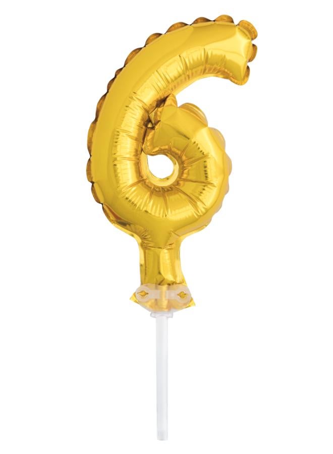 Unique 5" Gold Foil Balloon Cake Topper - 6 - Image 1