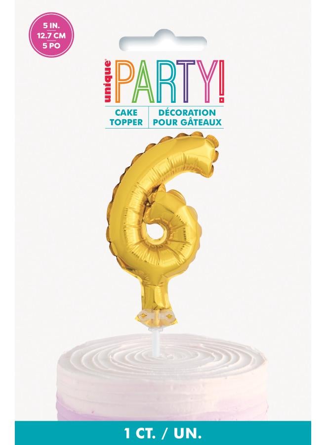 Unique 5" Gold Foil Balloon Cake Topper - 6 - Image 3