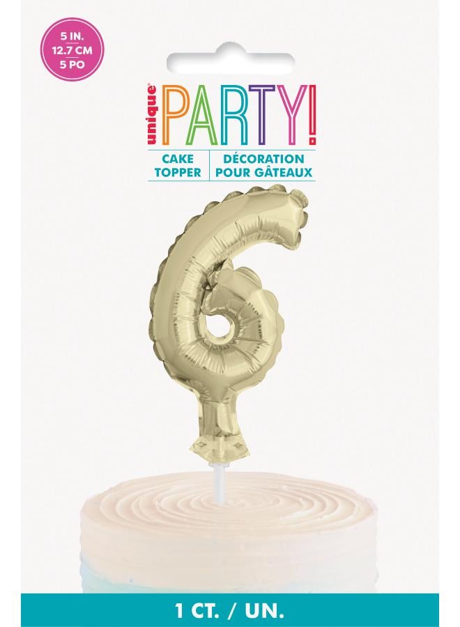 Unique 5" Gold Foil Balloon Cake Topper - 6 - Image 2
