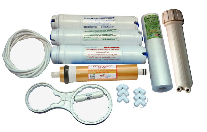 IONIX Full RO Assembling Kit for All RO/UV/UF Water Purifiers, 5 Stage RO, 100 GPD Membrane, 1 Count - Image 2
