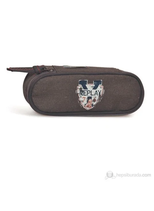 Replay Pencil Bag Brown 23x8x5 cm