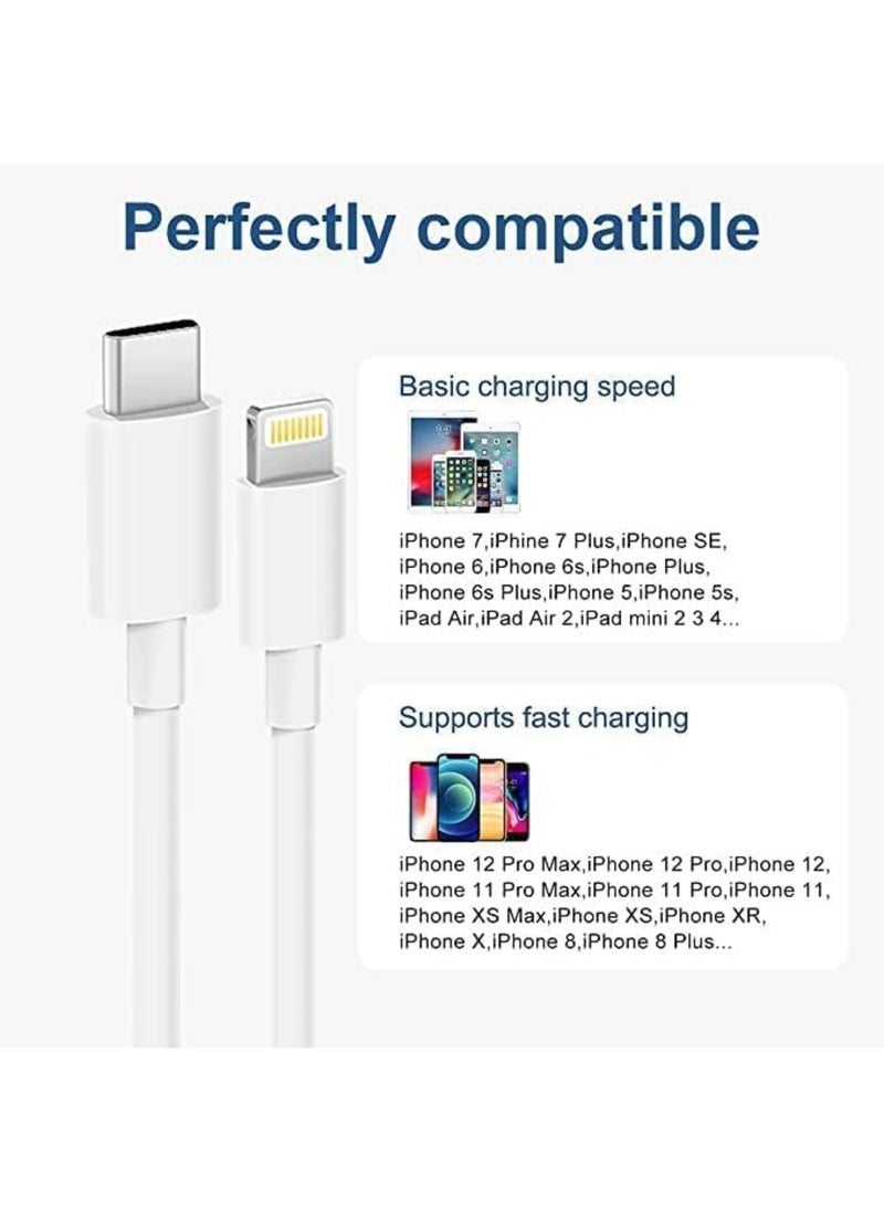 USB C to Lightning Cable (1m) Compatible with iPhone Fast Charger Lightning Cable