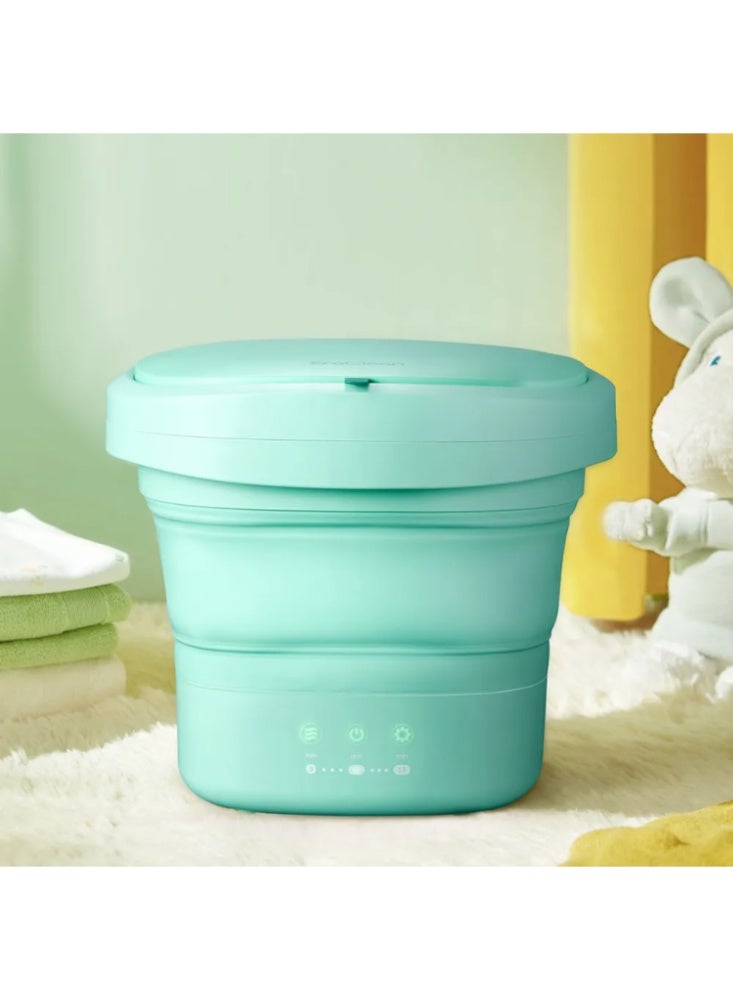 إيرا كلين غسالة ملابس كهربائية صغيرة محمولة قابلة للطي - غسالة ملابس كهربائية صغيرة الحجم للسفر والسكن الجامعي والملابس الحساسة  - Image 1