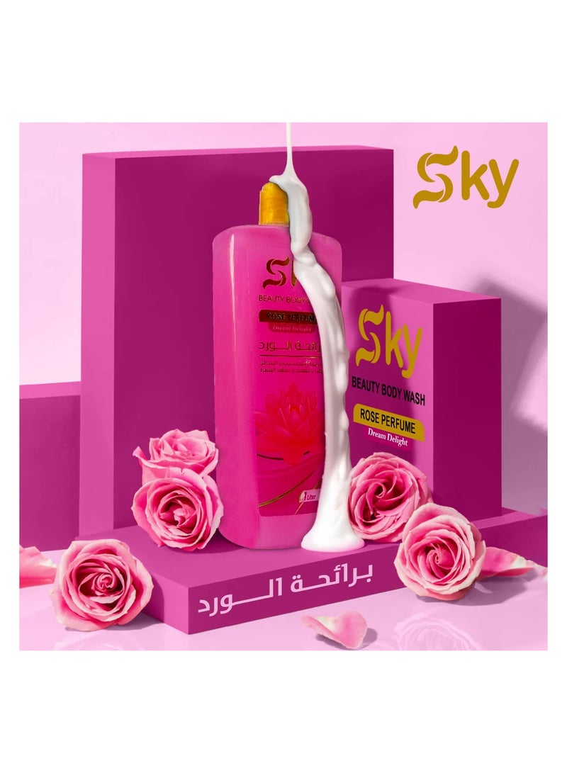 SKY Body Wash Rose Perfume - 1L - Image 4