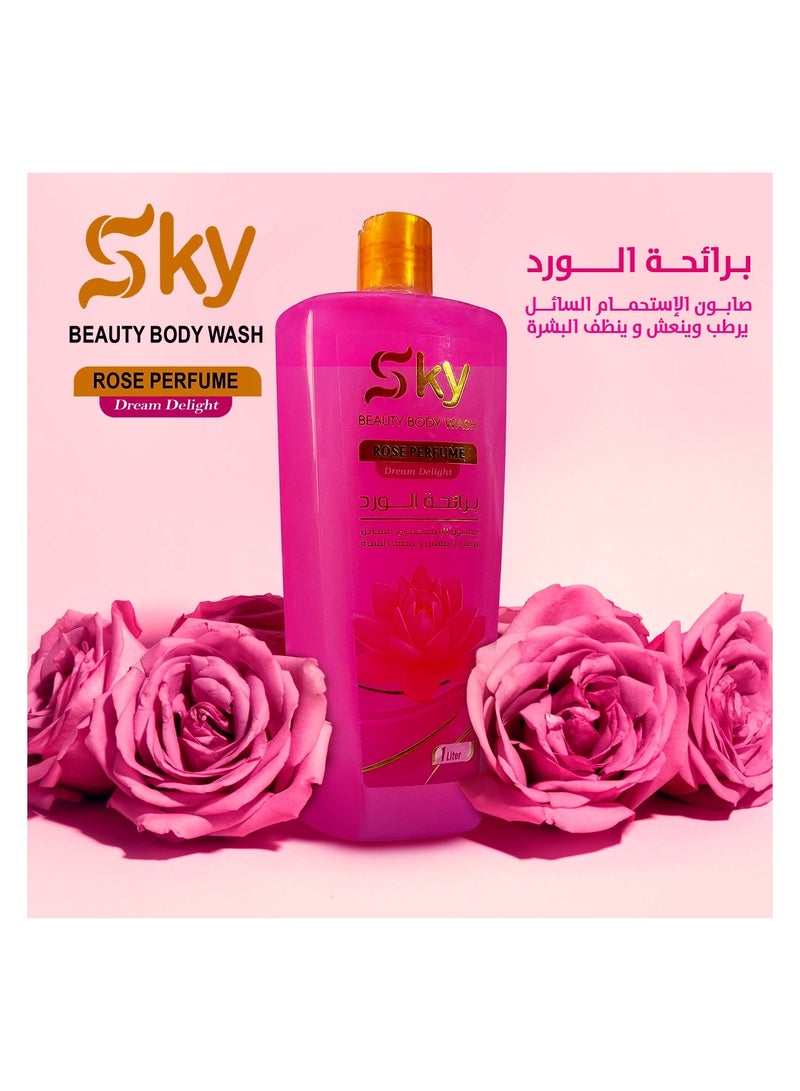 SKY Body Wash Rose Perfume - 1L - Image 5