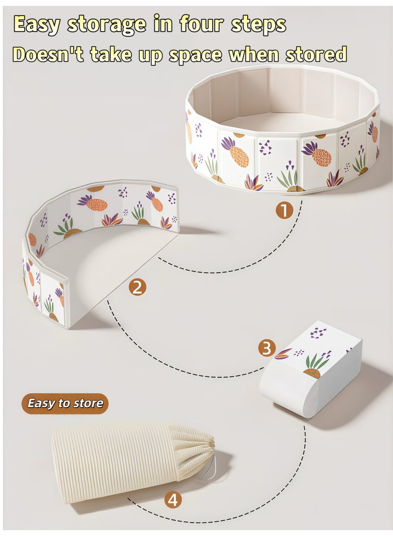 Baby Ball Pool，Foldable Kids Ball Pit，Toddlers Folding Portable Ball Pool，Double Oxford Cloth Ball，Pit Indoor and Outdoor Game Kids Play Ball Pool Ideal Gift for Girls and Boys (NO Balls) - Image 3