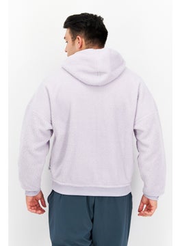 Adidas Men Sportswear Fit Long Sleeves Outdoor Jacket, Lavender  - Image 3