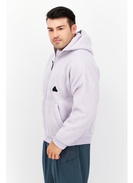 Adidas Men Sportswear Fit Long Sleeves Outdoor Jacket, Lavender  - Image 2