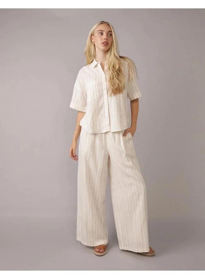 American Eagle AE Linen-Blend Pull-On Pant