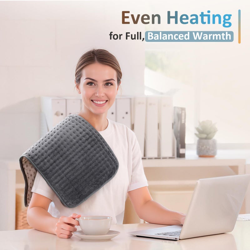 Comfytemp Heating Pad for Back & Period, FSA Eligible Electric Large Heat Pad, 2H Auto Off, Birthday Gifts for Women Men Mom Dad, HSA Approve Moist Neck Shoulder Legs Knee Heated Pad Washable, 12"x24" - Image 4