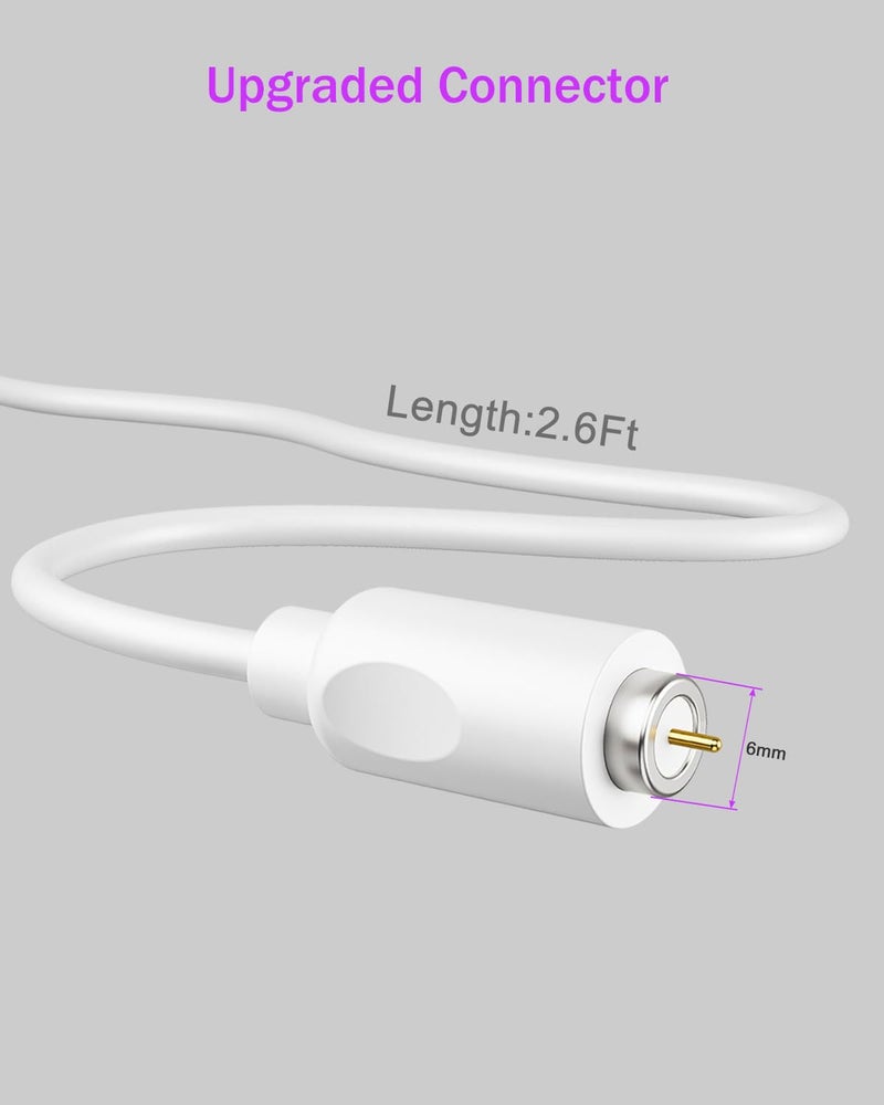 Mailink Magnetic Charging Cables, Replacement USB DC Charger Cable, USB Adapter Charging Cord (Cable(White/1PACK)) - Image 2