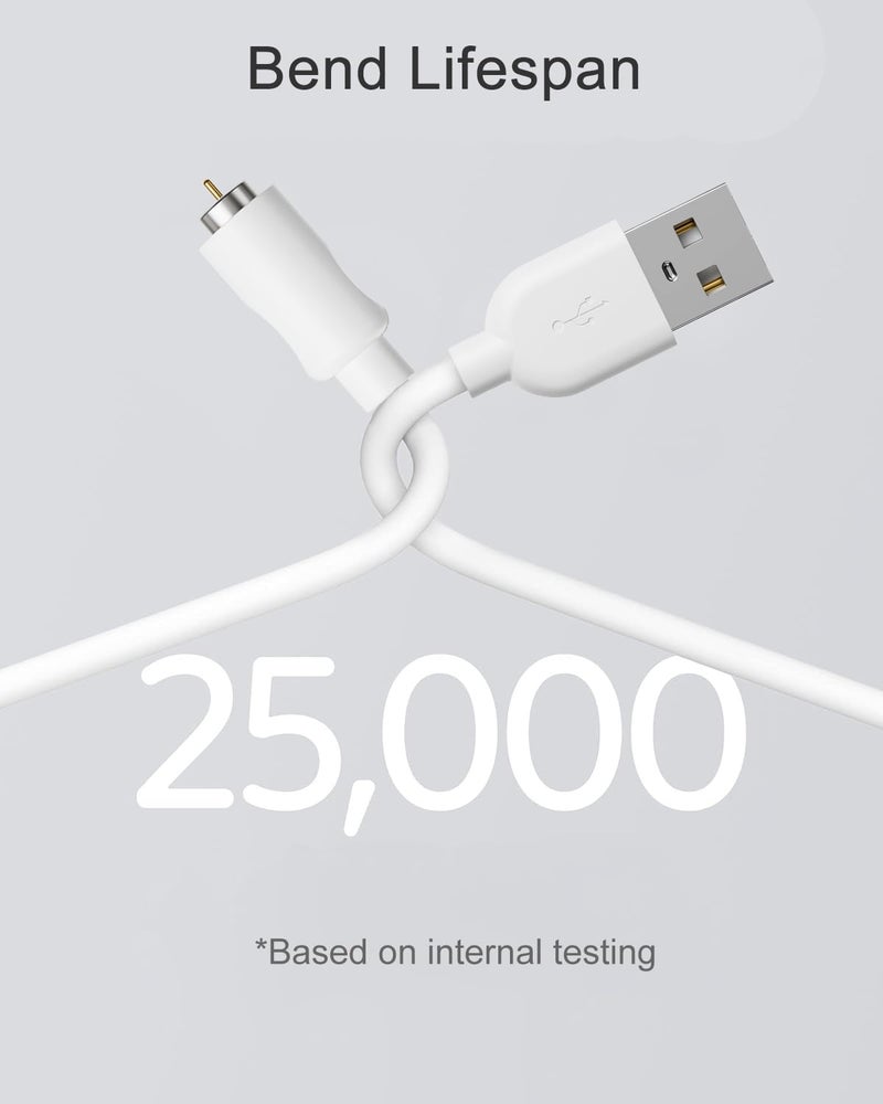 Mailink Magnetic Charging Cables, Replacement USB DC Charger Cable, USB Adapter Charging Cord (Cable(White/1PACK)) - Image 3