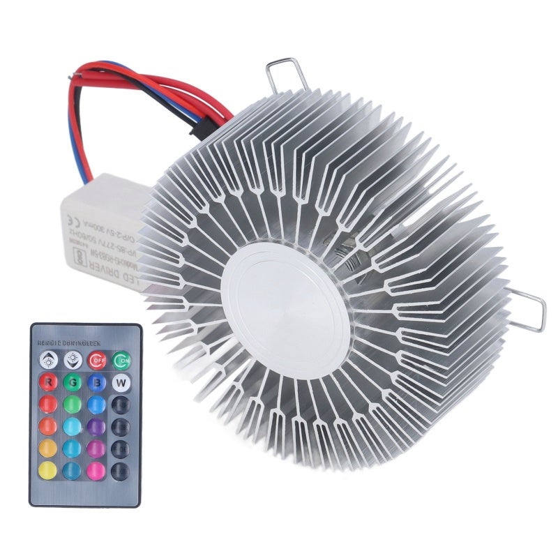 مصباح جداري زهرة الشمس: إضاءة LED RGB قابلة للدوران بزاوية 360 درجة، وتشغيل عن بعد بـ 24 مفتاح، وشريحة من الألومنيوم عالية الجودة - مقاومة للحرارة، إضاءة محيطية قابلة لتعديل السطوع لغرفة النوم والغرفة المعيشة والبار وتزيين الحفلات - Image 5