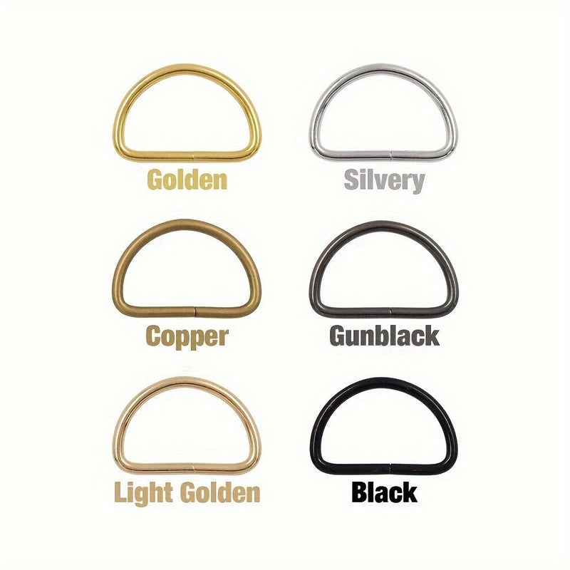 100 Pcs Light Golden 38mm Metal D Buckle - Image 4