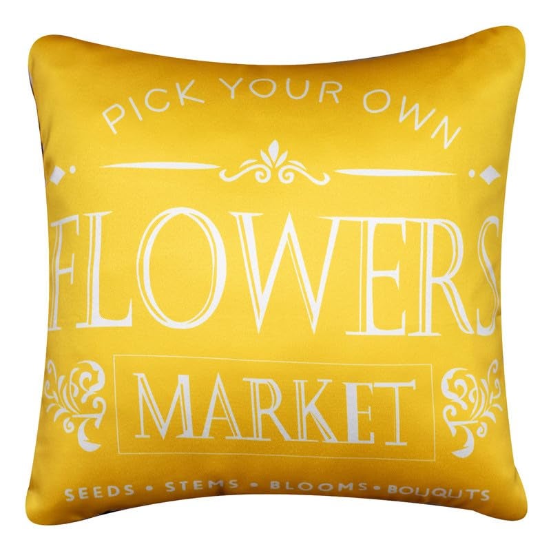 Vendola Decorative Satin Sofa Cushion Covers Set of 5, 18 inch x 18 inch, Sofa Cushion Pilow Cover, Yellow and White, Zipper Closure (Golden Glow, 18X18 Inches) - Image 5
