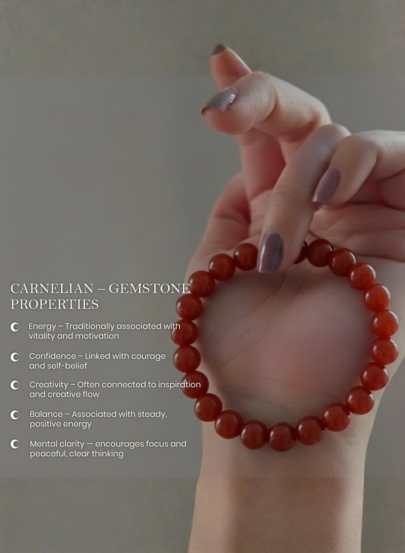 British Fossils Natures Gift Chip Bracelet Carnelian - Image 5
