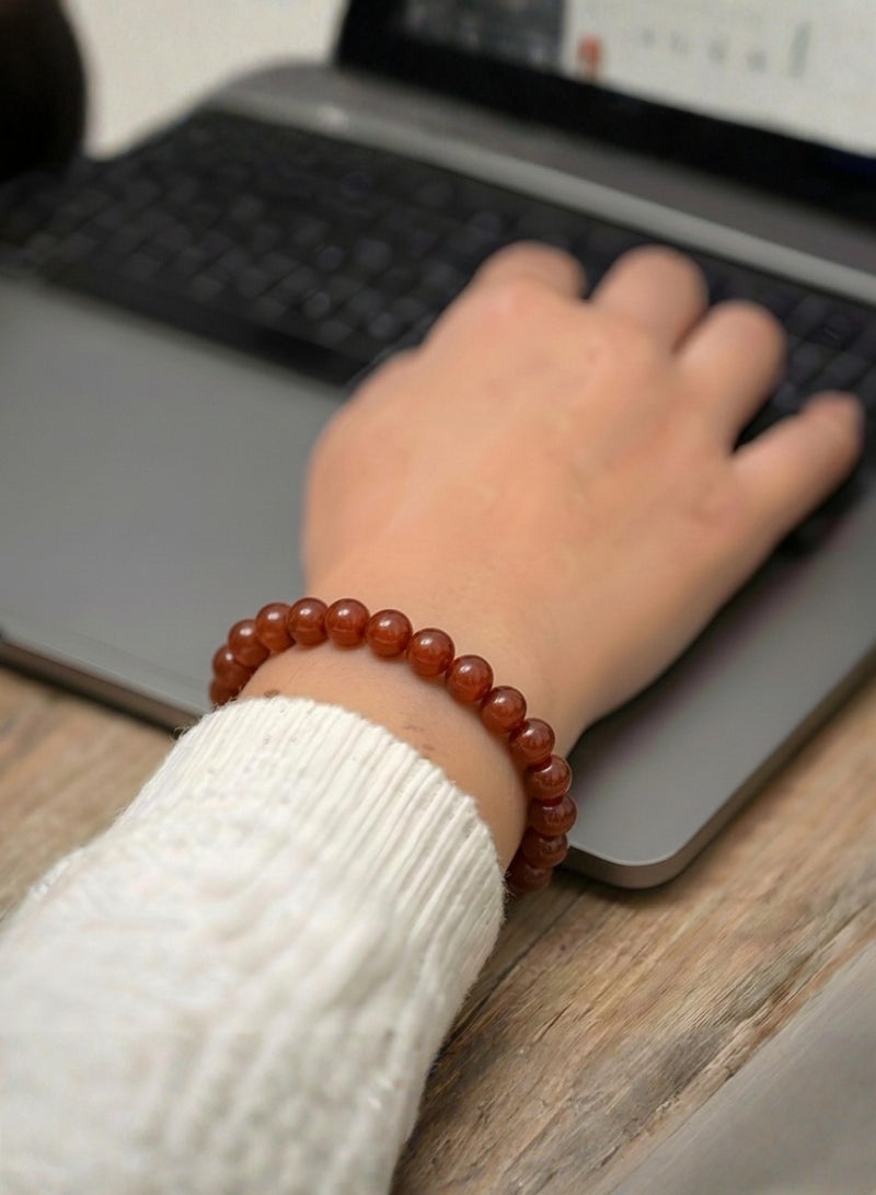 British Fossils Natures Gift Chip Bracelet Carnelian - Image 4