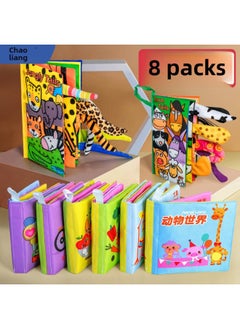 Generic Direct Selling Baby Cloth Book, Baby Early Education, Tear-Resistant, Chewable Toy, Stereo Early Education Book, Infant And Toddler Book, Free Shipping-Color:Teether - Bilingual 6-piece Set [brings Your Own Teether And Can Be Chewed]  - Image 3