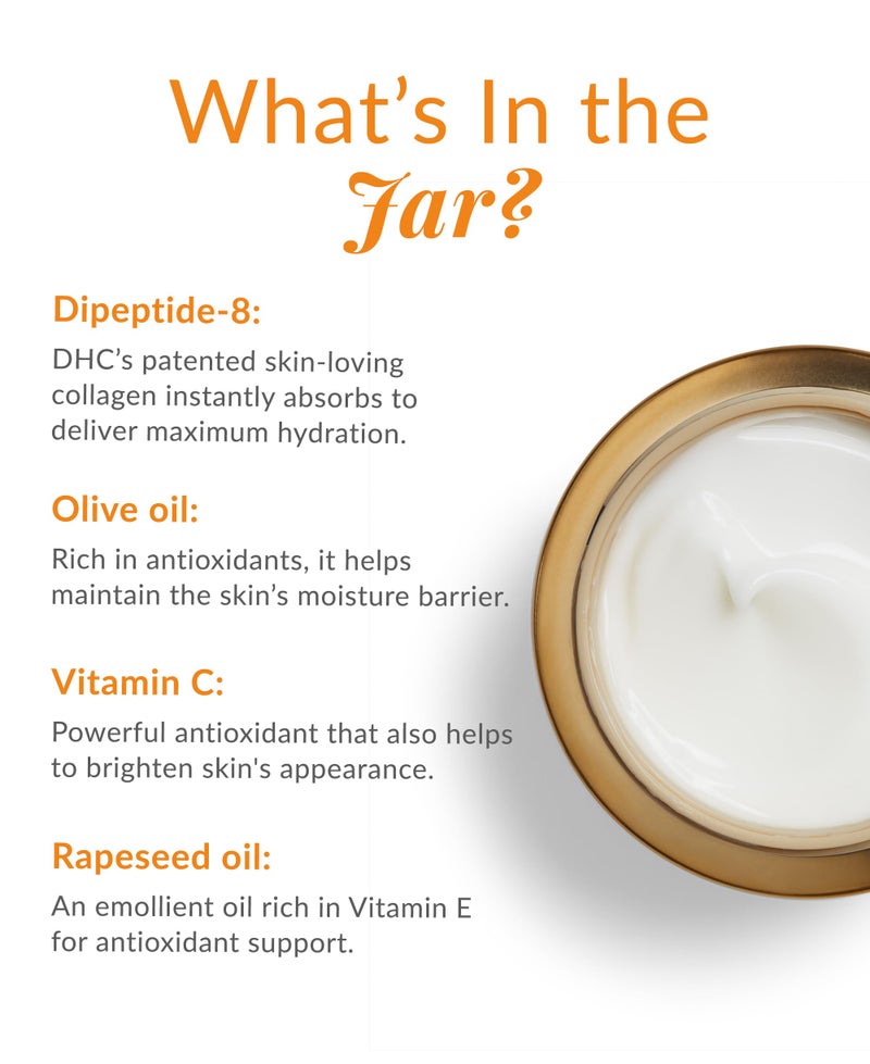 DHC Super Collagen Cream, Brightening, Collagen-Boosting Moisturizer, Skin-plumping, Fragrance and Colorant Free, Ideal for all skin types, 1.7 oz. Net wt. - Image 4