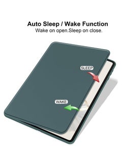 VKL Case Compatible with Honor Pad 9 12.1 inch with Pen Holder, 360 Degree Swivel Stand Folio Flip Smart Tablet Cover Auto Sleep/Wake Tablet Case (Green)  - Image 2