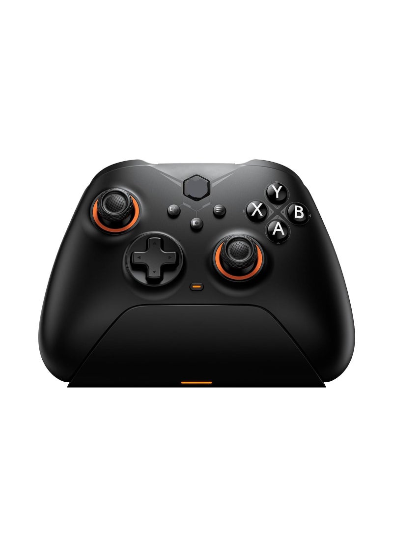 Wireless Gaming Controller for PC, Switch, iOS, and Android - Features Motion Aiming, Hall Trigger, 4 Custom Buttons, and Charging Dock - Dual Shock Controller for Ultimate Gaming Experience.  - Image 1