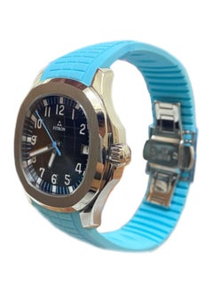 Fitron Men’s Wrist Watch with Tiffany Rubber Strap, Stainless Steel Case and Black Dial  - Image 3