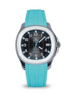 Fitron Men’s Wrist Watch with Tiffany Rubber Strap, Stainless Steel Case and Black Dial  - Image 1