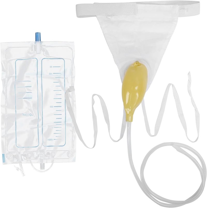 كلاراكو كيس بول للبالغين، جهاز بول للرجال، كيس بول قمعي للمرضى المسنين المعرضين للخطر، كيس بول قمعي، كيس بول للرجال للسفر 1000 مل - Image 1