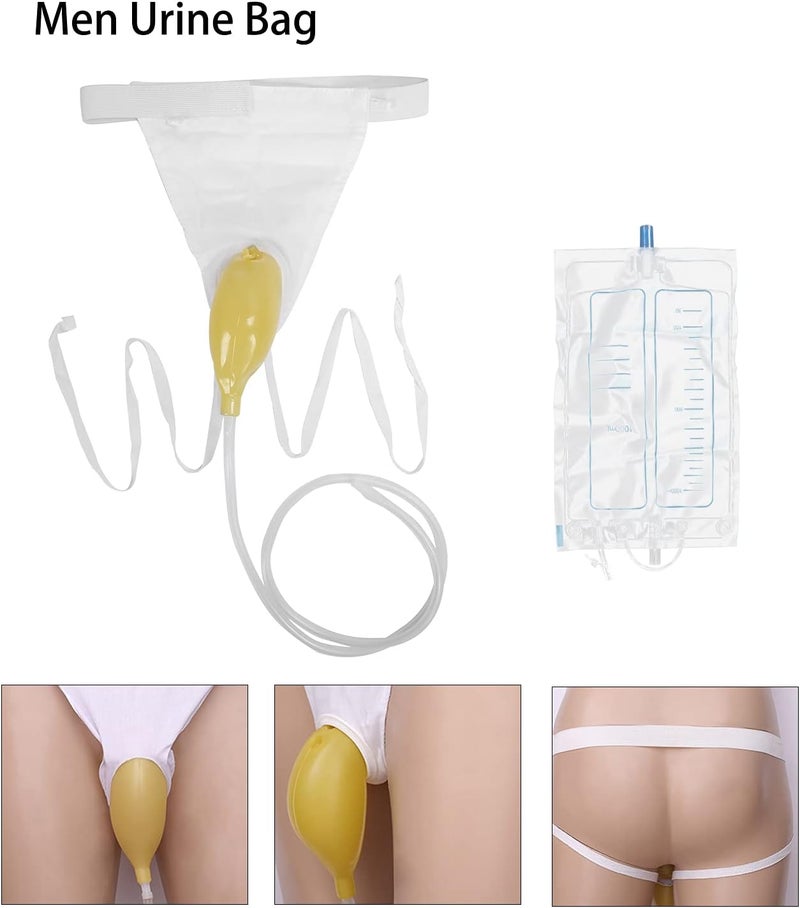 كلاراكو كيس بول للبالغين، جهاز بول للرجال، كيس بول قمعي للمرضى المسنين المعرضين للخطر، كيس بول قمعي، كيس بول للرجال للسفر 1000 مل - Image 5