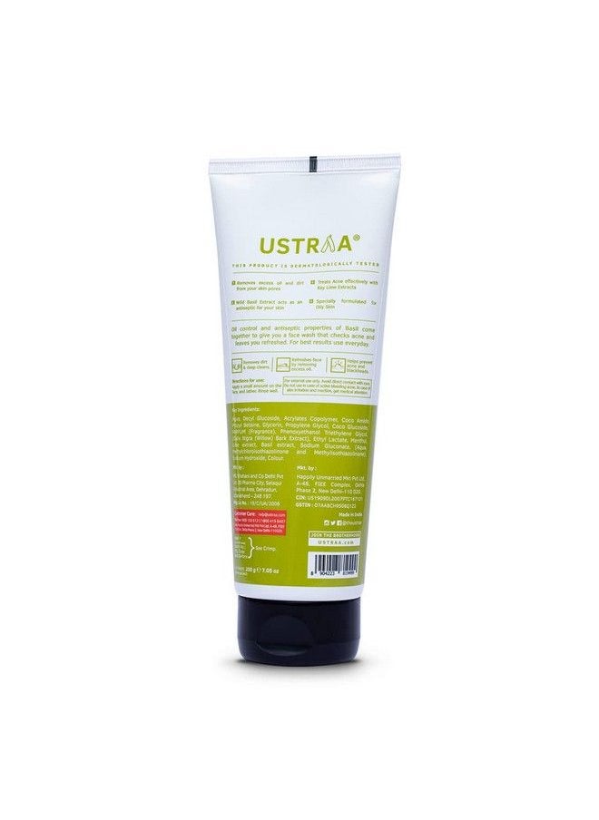 Ustraa - Face Wash For Oily Skin 100G Especially For Oily Skin For Acneprone Skin No Sulphate No Paraben Checks Acne And Blackheads - Image 1