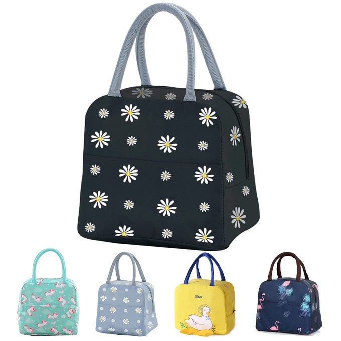 LUNCH BAG INSULATED TOTE BAG LUNCH BOX RESUABLE COOLER BAG LUNCH CONTAINER WATERPROOF LUNCH HOLDER FOR WOMENMENSTUDENT AND KID