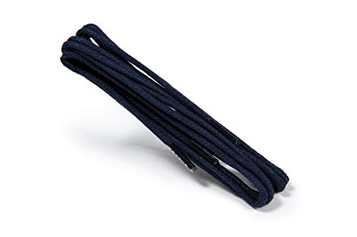 Kaps Waxed Round Thin Shoe Laces 2 mm 100% cotton (39 inch/57 - navy) - Image 1
