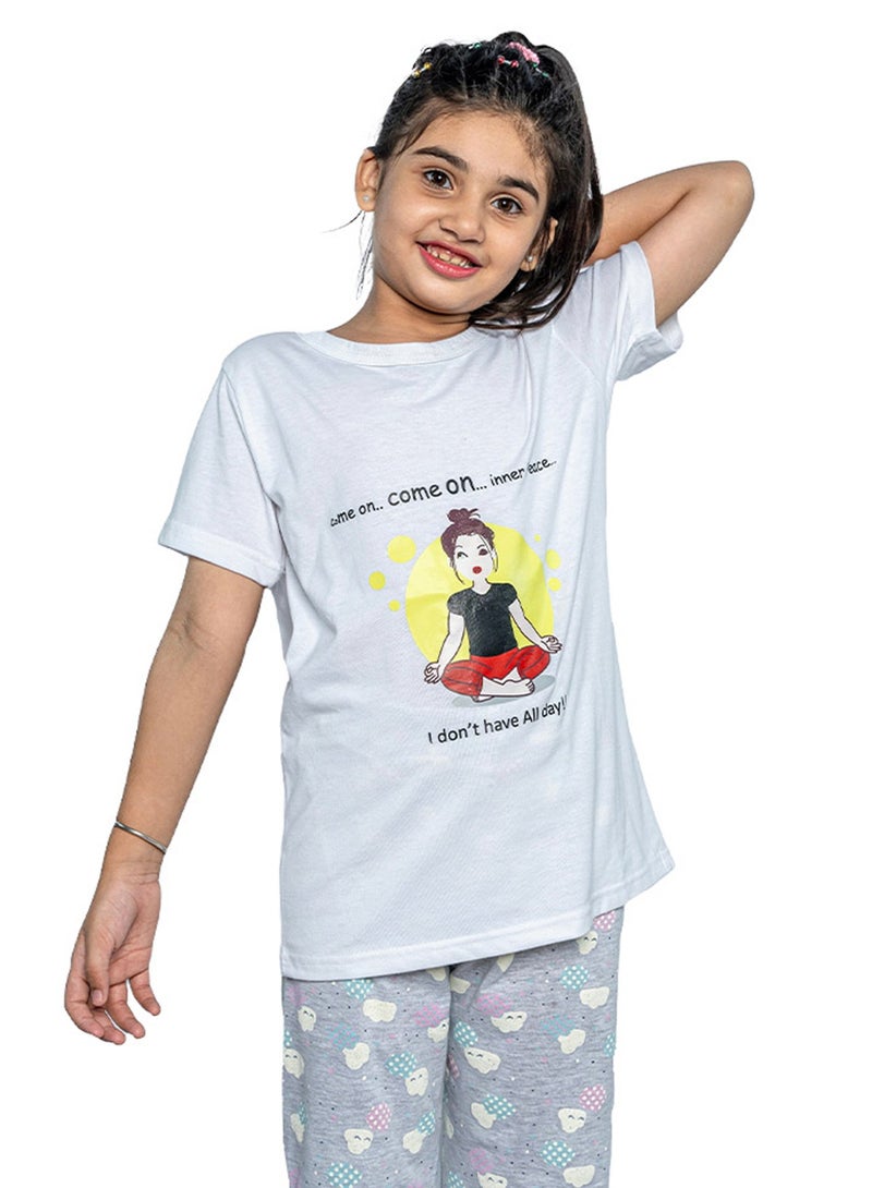 SPACEDOUT Girls Pajama Set (Night Suit)  - Image 1