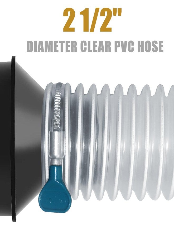 Oycevila 2 1/2" x 10' Flexible Clear PVC Dust Collection Hose - Puncture Resistant with Carbon Steel Wire Coil for Dust Collectors with 2 1/2" Ports - Image 3
