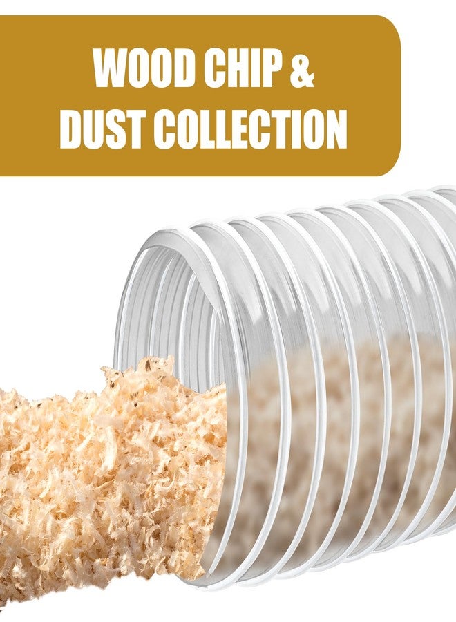 Oycevila 2 1/2" x 10' Flexible Clear PVC Dust Collection Hose - Puncture Resistant with Carbon Steel Wire Coil for Dust Collectors with 2 1/2" Ports - Image 4