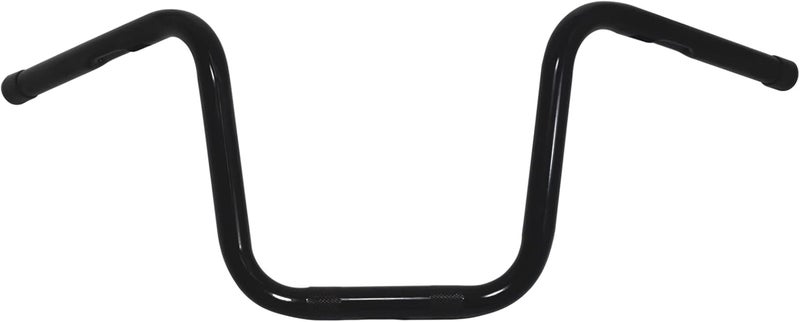 AIRCMT 10'' Rise Drag Ape Hanger 1'' HandleBar for Harley Davidson Sportster XL 883 1200 Dyna Wide Glide Street Bob Low Rider Gloss Black - Image 1