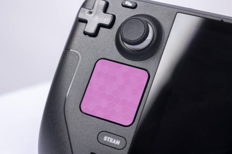 Luck&Link Touchpad Protector Steam Deck,Touch Pads and Back Buttons Protective Skin Texture Sticker for Steamdeck OLED&LCD Touch Trackpads,Luck&Link(Honeycomb-Pink) - Image 2