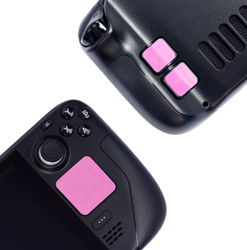 Luck&Link Touchpad Protector Steam Deck,Touch Pads and Back Buttons Protective Skin Texture Sticker for Steamdeck OLED&LCD Touch Trackpads,Luck&Link(Honeycomb-Pink) - Image 1