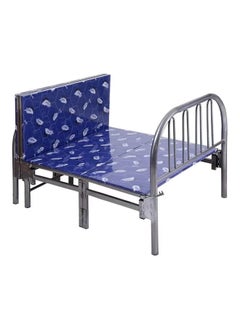 Generic Blue/silver metal folding bed  - Image 2