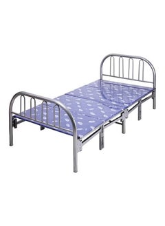 Generic Blue/silver metal folding bed  - Image 1