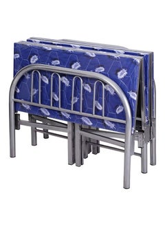 Generic Blue/silver metal folding bed  - Image 3