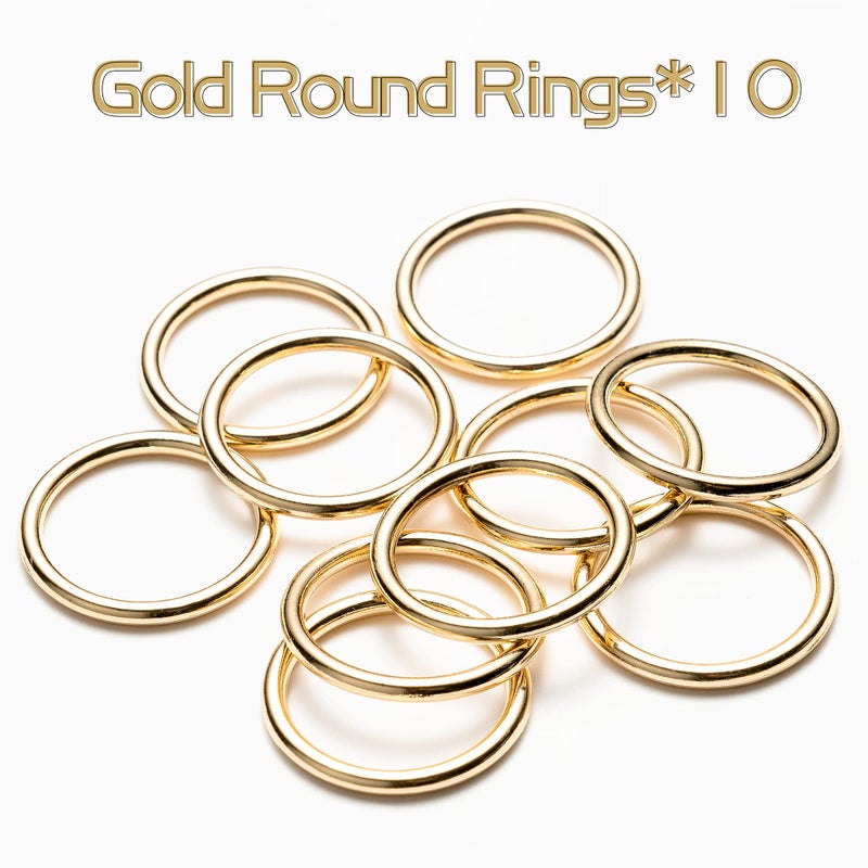 PANTIDE 35Pcs Acrylic Diamond Gems Jewels Alloy Gold Round Ring Set the Blue Hedgehog Chaos Emeralds Power Rings Party Favor Supplies Cake Decoration Pirate Treasure Chest Hunt with Bag - Image 4