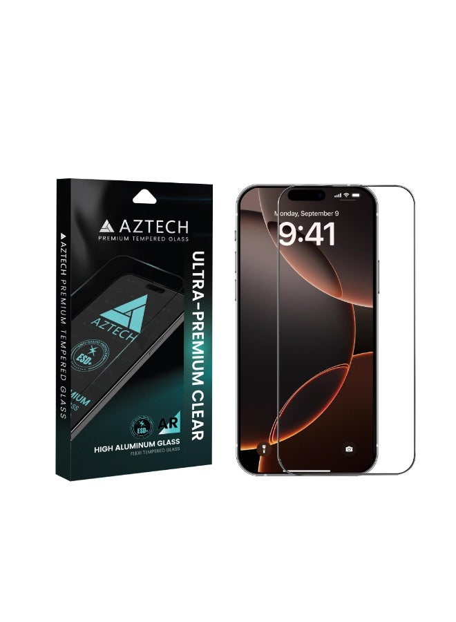 AZTECH iPhone 15 Pro Screen Protector 6.1 Inch【Pack of 1】9H Hardness Sensor Protection, Dynamic Island Full-Coverage iPhone 15 Pro HD Tempered Glass Screen Protector Easy Installation Clear