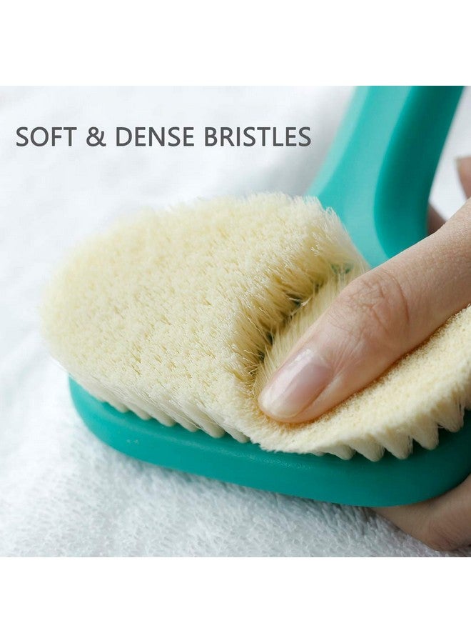 UNIQUE CART® Bath Body Brush with Comfy Bristles Long Handle Gentle Exfoliation Improve Skin's Health and Beauty Wet or Dry Brushing Back Scrubber for Shower (Coral) - Image 4