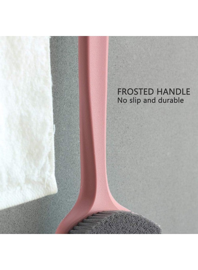UNIQUE CART® Bath Body Brush with Comfy Bristles Long Handle Gentle Exfoliation Improve Skin's Health and Beauty Wet or Dry Brushing Back Scrubber for Shower (Coral) - Image 2