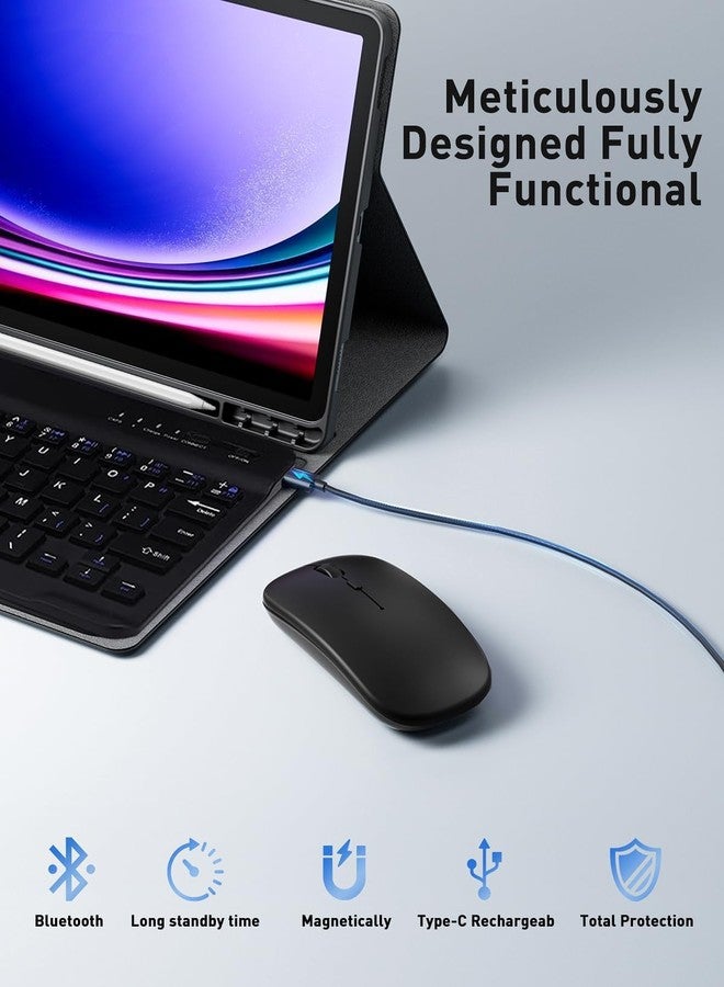 TUNKARMOR Keyboard Case for iPad mini 7 (A17 Pro 2024) & Mini 6 (2021) 8.3inch - with Mouse and Magnetically Keyboard, Case with Pencil Holder for iPad mini 7th / 6th Generation, Auto Sleep/Wake - Image 4