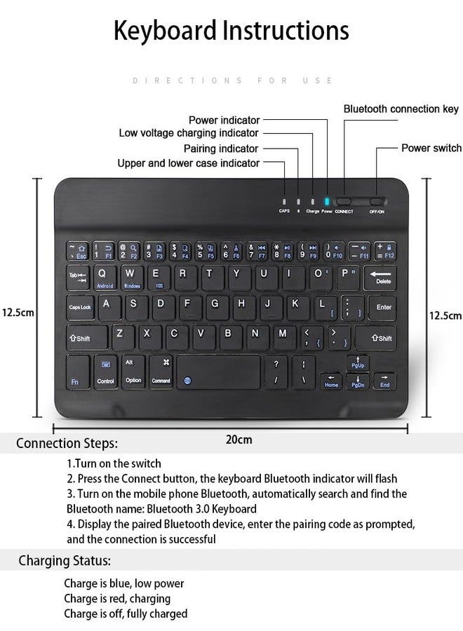 TUNKARMOR Keyboard Case for iPad mini 7 (A17 Pro 2024) & Mini 6 (2021) 8.3inch - with Mouse and Magnetically Keyboard, Case with Pencil Holder for iPad mini 7th / 6th Generation, Auto Sleep/Wake - Image 3