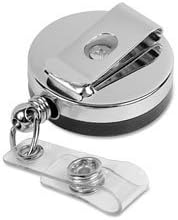BAU68814  Baumgartens HeavyDuty ID Card Reel with Belt Clip