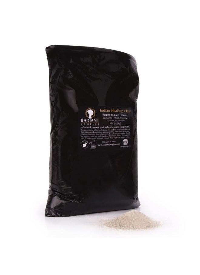Radiant Complex Adiant Complex Sodium Bentonite Clay Powder Indian Healing Clay 100% Pure Sodium Bentonite Dyi Clay Face Mask 5 Lbs  - Image 1