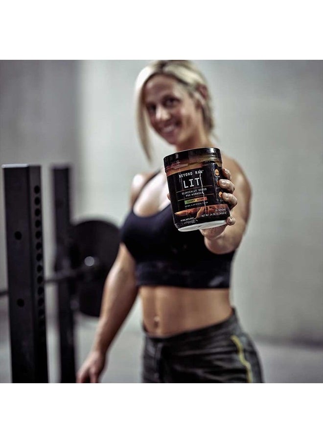 BEYOND RAW - LIT | Clinically Dosed Pre-Workout Powder | Contains Caffeine, L-Citruline, and Beta-Alanine, Nitrix Oxide and Preworkout Supplement | Jolly Rancher Blue Raspberry | 30 Servings - Image 1